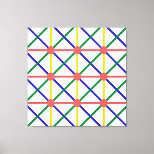 neue Farbkreise, Quadrat und Rechteck, Muster Leinwanddruck