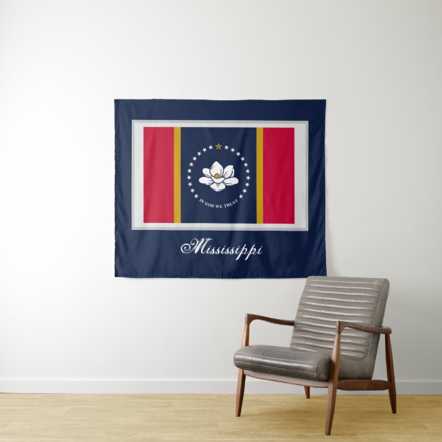 Neue Flag 2020 für Mississippi Wandteppich (Beispiel (Horizontal))