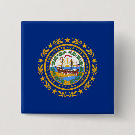 Neue Flagge des Staates Hampshire Button