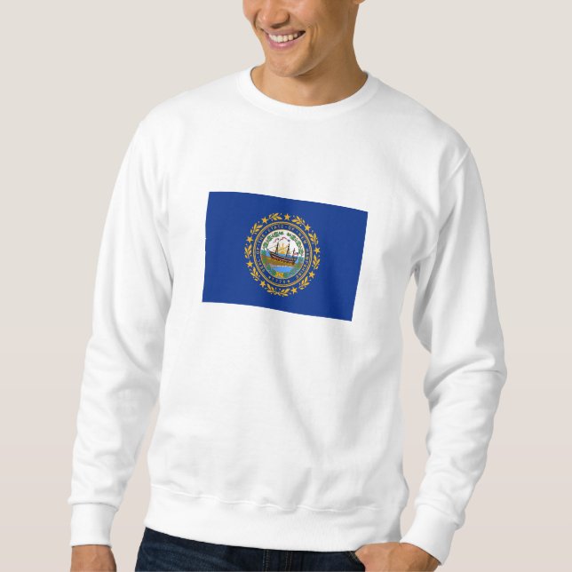 Neue Flagge des Staates Hampshire Sweatshirt (Vorderseite)