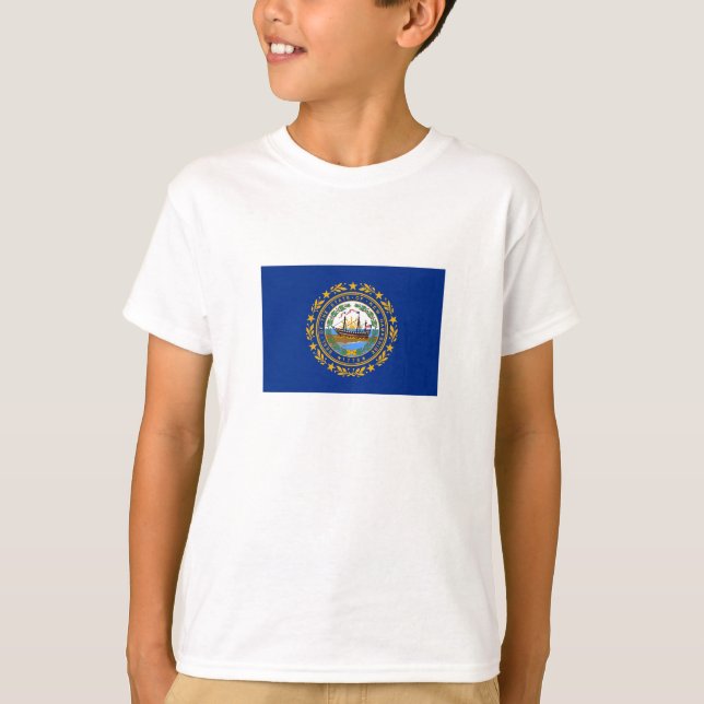 Neue Flagge des Staates Hampshire T-Shirt (Vorderseite)