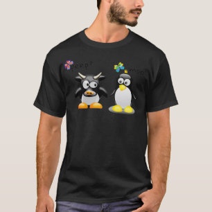 Neue Freunde lernen eine Sprache Moo Peep Cow Peng T-Shirt