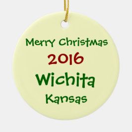NEUE FROHE WEIHNACHT-VERZIERUNG 2016 WICHITAS KERAMIK ORNAMENT