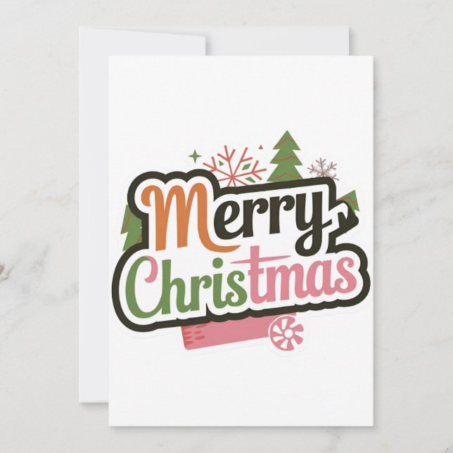 Neue frohe Weihnachtskarten: Pauschalreise-Karte Feiertagskarte (Vorderseite)