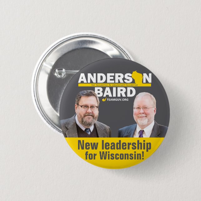 Neue Führung für WI TeamGuv - Anderson/Baird Button (Vorne & Hinten)