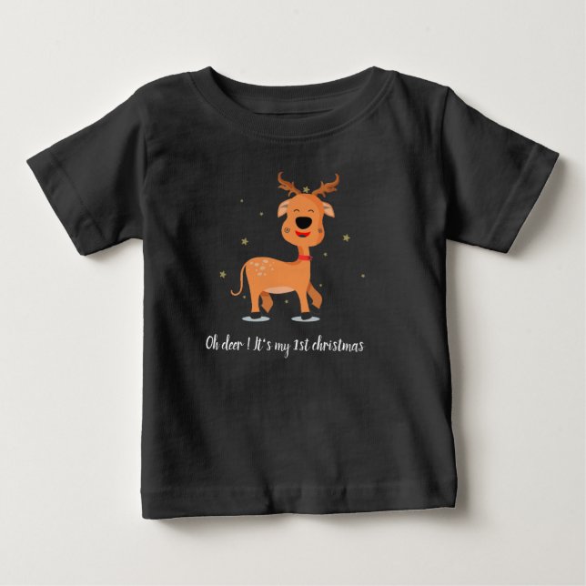 Neue geborene 1. Weihnachtsfeier Baby T-shirt (Vorderseite)