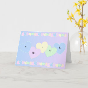 Neue Geborene Baby Twins Card Karte