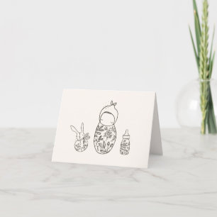 Neue geborene Babykunst Karte