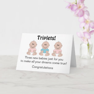 Neue Geborene Triplets Karte