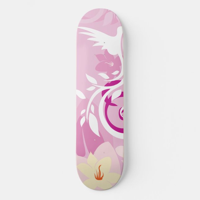 Neue Girls Pink Graphics 8½" Custom Skateboard (Vorderseite)