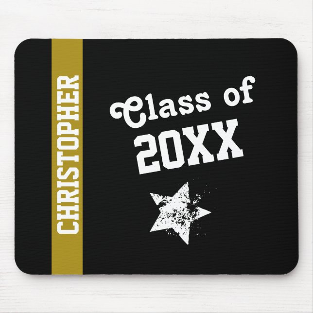 NEUE GRAD-Klasse JEDES JAHRES Gold Stripe G19 Mousepad (Vorne)