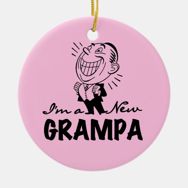 Neue Grampa T - Shirt und Geschenke lächeln Keramikornament (Vorne)