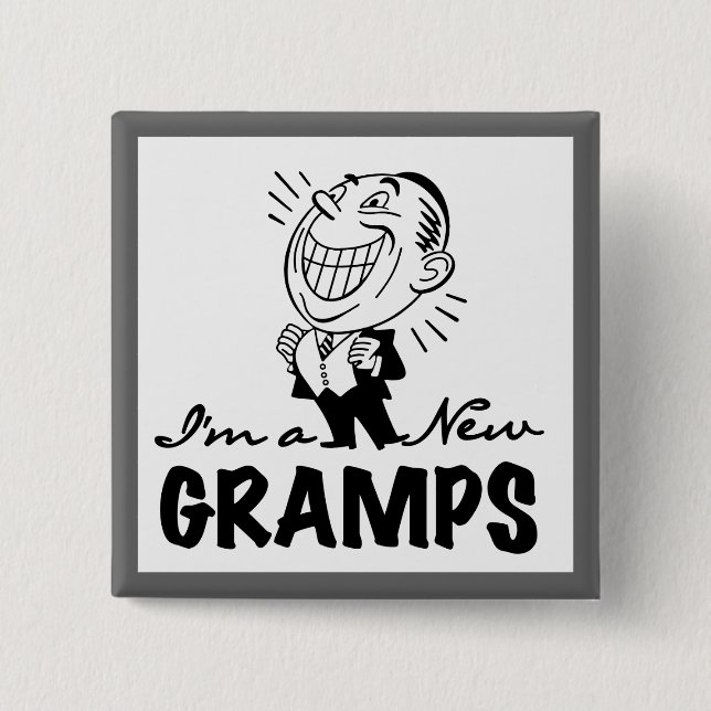 Neue Gramps T - Shirt und Geschenke lächeln Button (Vorderseite)
