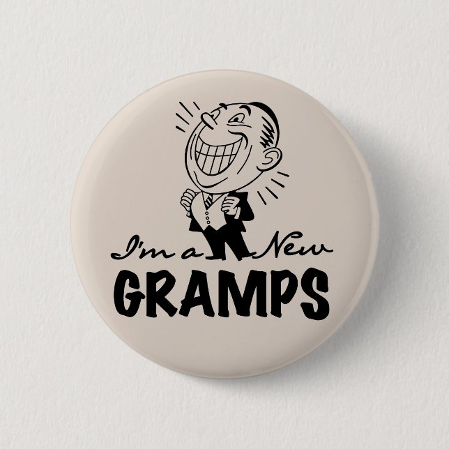 Neue Gramps T - Shirt und Geschenke lächeln Button (Vorderseite)