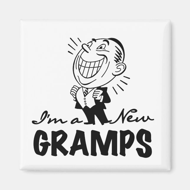 Neue Gramps T - Shirt und Geschenke lächeln Magnet (Vorne)