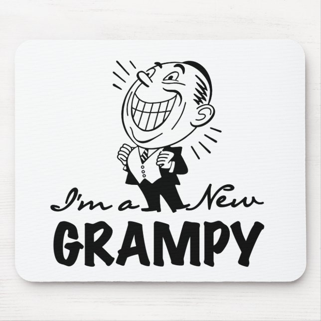 Neue graue T - Shirt und Geschenke lächeln Mousepad (Vorne)