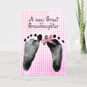 Neue große Enkelfotos von Pink Gingham Karte