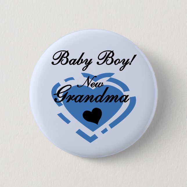 Neue Großmutter-Baby-T-Shirts und Geschenke Button (Vorderseite)