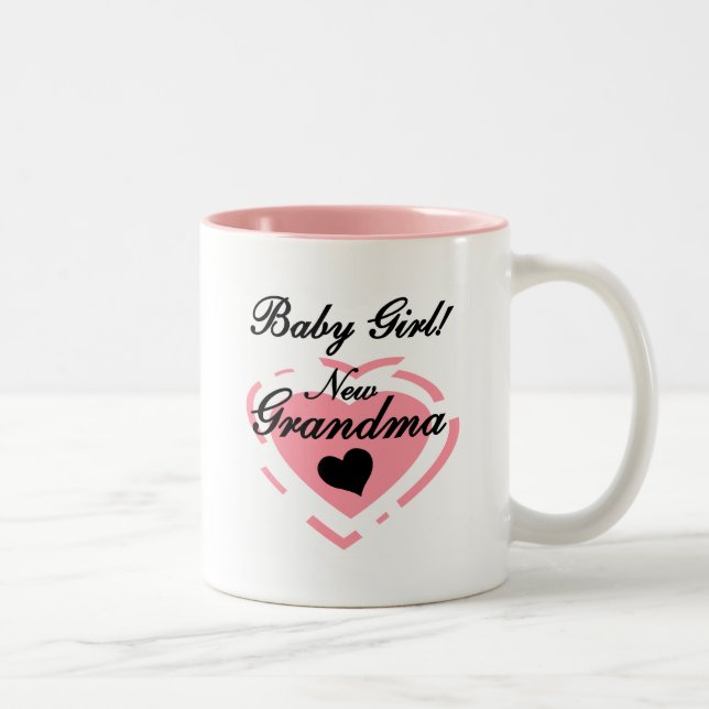 Neue Großmutter-Baby-T-Shirts und Geschenke Zweifarbige Tasse (Rechts)