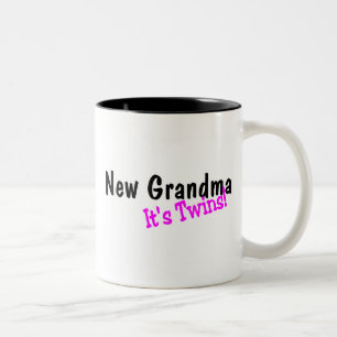 Neue Großmutter der Zwillinge Zweifarbige Tasse
