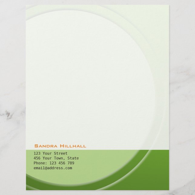 Neue grüne Metallische Geometrie, Text und Farbe Briefkopf (Vorderseite)