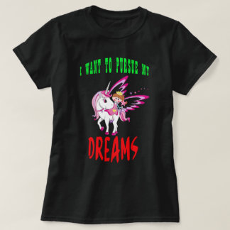 Neue grüne rote Unicorns-Traum-ursprüngliches T-Shirt