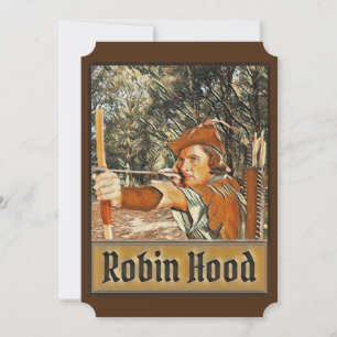 Neue Grußkarte 12x18 Robin Hood Sherwood Forest Dankeskarte