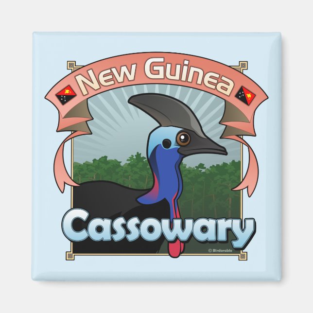 Neue Guinea Cassowary Magnet (Vorne)