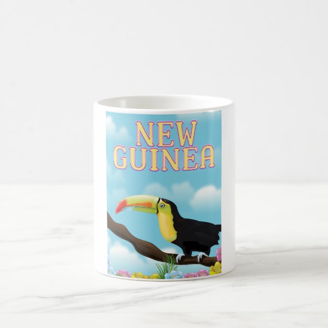 Neue Guinea Toucan Reiseplakat Kaffeetasse (Mittel)