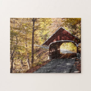 Neue Hampshire Bridge Schöner Herbstfall