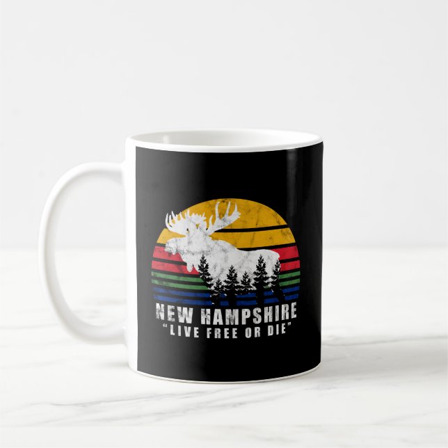 Neue Hampshire lebend frei oder Die Elchwald Kaffeetasse (Links)