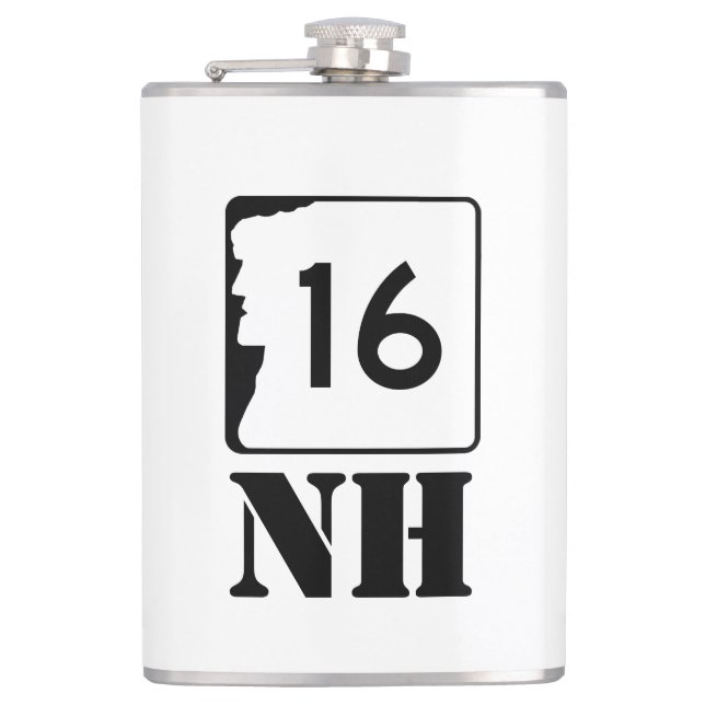 Neue Hampshire-Route 16 Flachmann (Vorderseite)