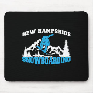 Neue Hampshire Snowboarden Winter und Berg Spo Mousepad