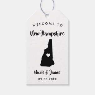 Neue Hampshire Wedding Welcome Bag Tags, Karte Geschenkanhänger