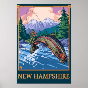Neue HampshireAngler Fischer-Szene Poster
