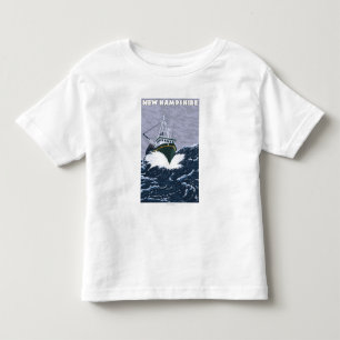 Neue HampshireCrab Fischerboot-Szene Kleinkind T-shirt