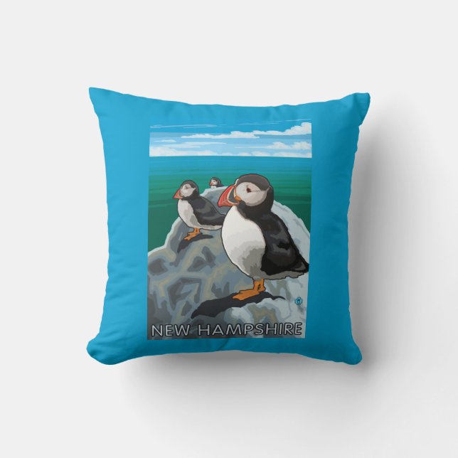 Neue HampshirePuffins Szene Kissen (Vorderseite)