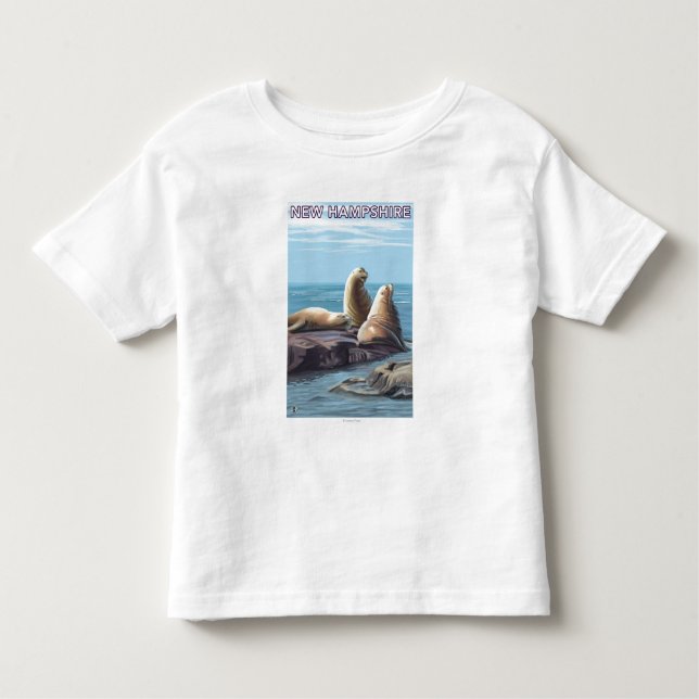 Neue HampshireSea Löwe-Szene Kleinkind T-shirt (Vorderseite)