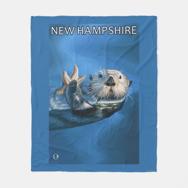Neue HampshireSea Otter-Szene Fleecedecke (Vorderseite)