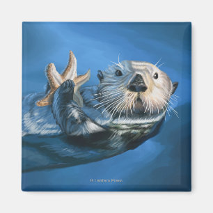 Neue HampshireSea Otter-Szene Magnet