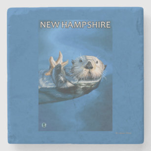 Neue HampshireSea Otter-Szene Steinuntersetzer