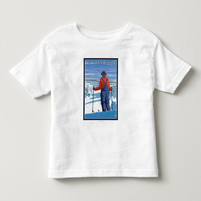 Neue HampshireSkier bewundern Ansicht Kleinkind T-shirt (Vorderseite)