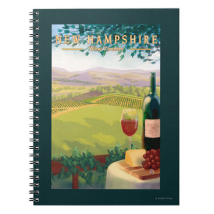 Neue HampshireWine Land-Szene Notizblock