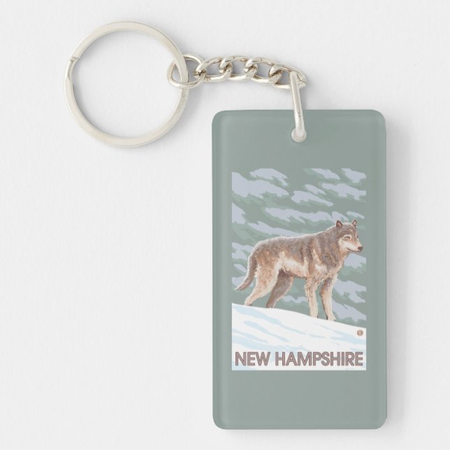 Neue HampshireWolf Szene Schlüsselanhänger (Vorderseite)