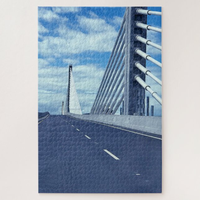 Neue Hängebrücke New Ross Wexford Irland. (Vertikal)