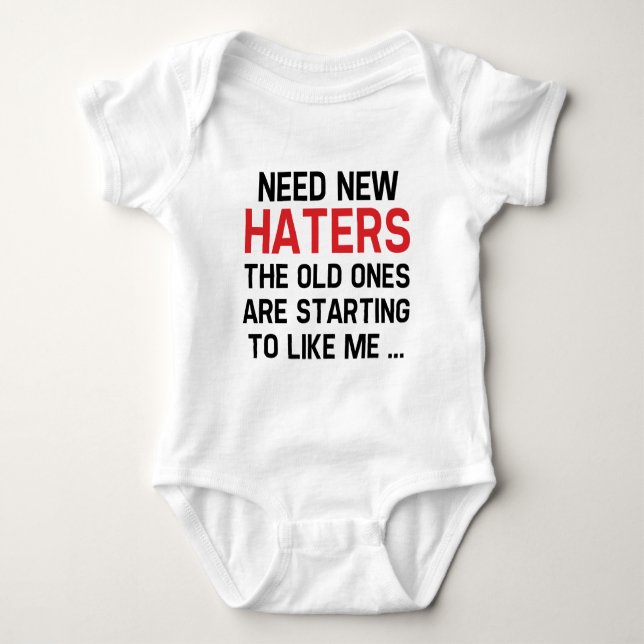 Neue Hasser brauchen Baby Strampler (Vorderseite)