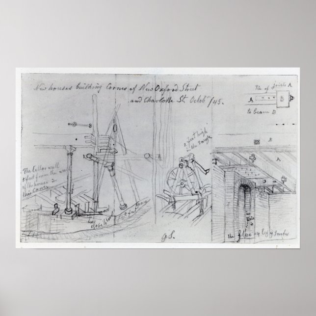 Neue Häuser in Gebäude Poster (Vorne)