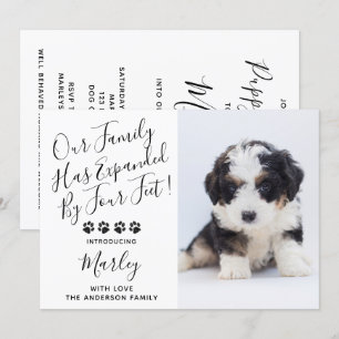 Neue Haustier-Hund-Welpendusche Einladung