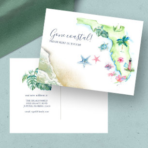 Neue Heimat Florida Staat Umzugsankündigung Postka Postkarte