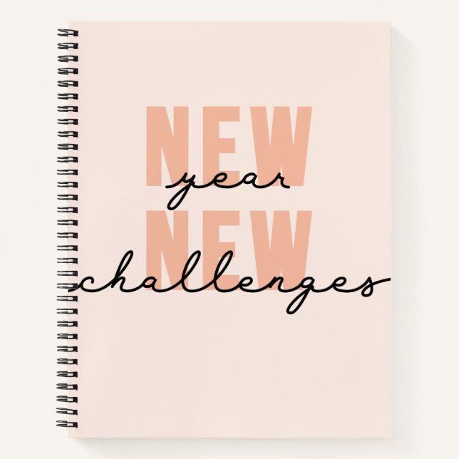Neue Herausforderungen im neuen Jahr Inspirationel Notizbuch (Vorderseite)